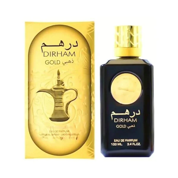 Dirham Gold by Ard Al Zaafaran Eau De Parfum Spray, 3.4 Ounce (Unisex) Premium Arabian Perfume, Ideal Choice In Unisex Perfumes With A Bold And Long-Lasting Fragrance for Special Occasions & Everyday Elegance | Ideal Gift || 100ML |