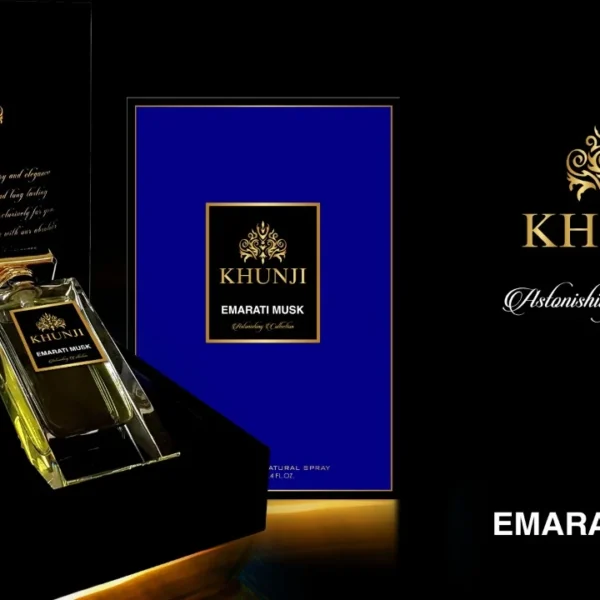 Emarati Musk by Khunji Eau De Parfum for Unisex Astonishing Collection - Musk Scent - Long Lasting Fragrance - Everyday Use - Multi Smell - Travel Size - Ideal Gift - 100ml