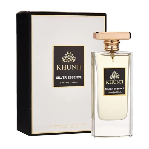 Silver Essence By Khunji Eau de Parfum for Unisex Astonishing Collection - Wood Scent - Long Lasting Fragrance - Everyday Use - Multi Smell - Travel Size - Ideal Gift - 100ml